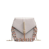 Embroidered Hexagon Shoulder Bag