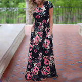 Short Sleeve Long Dress