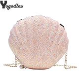 Silvery Sea Shell Shoulder Bag