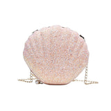 Silvery Sea Shell Shoulder Bag
