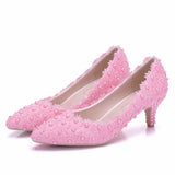 Pearl Flower Wedding Shoes