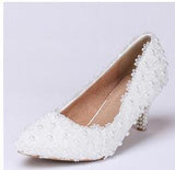 Pearl Flower Wedding Shoes