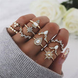 Vintage Crystal Star Ring
