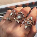 Vintage Crystal Star Ring