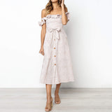 Ruffle Detail Floral Dress