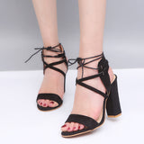 Thin Lace-up Shoes Heel