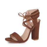 Thin Lace-up Shoes Heel