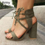 Thin Lace-up Shoes Heel